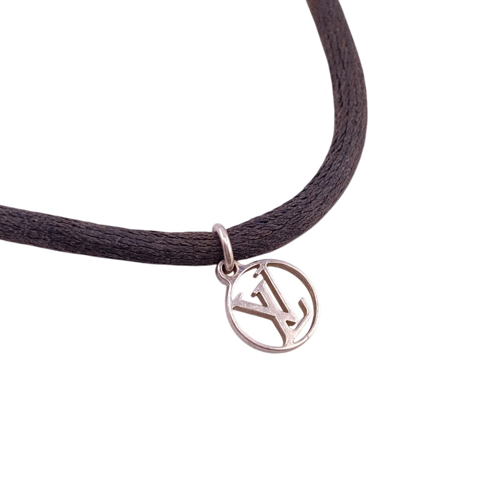 LOUIS VUITTON bracelet Silver925 black Silver Lockit Doudou Cord Bracelet