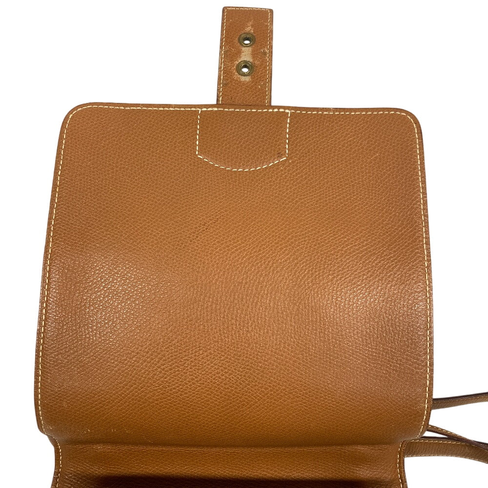HERMES Shoulder Bag leather beige Sac Adepesh DPLG mens Used Authentic