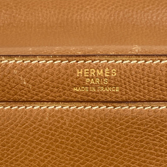 HERMES Shoulder Bag leather beige Sac Adepesh DPLG mens Used Authentic