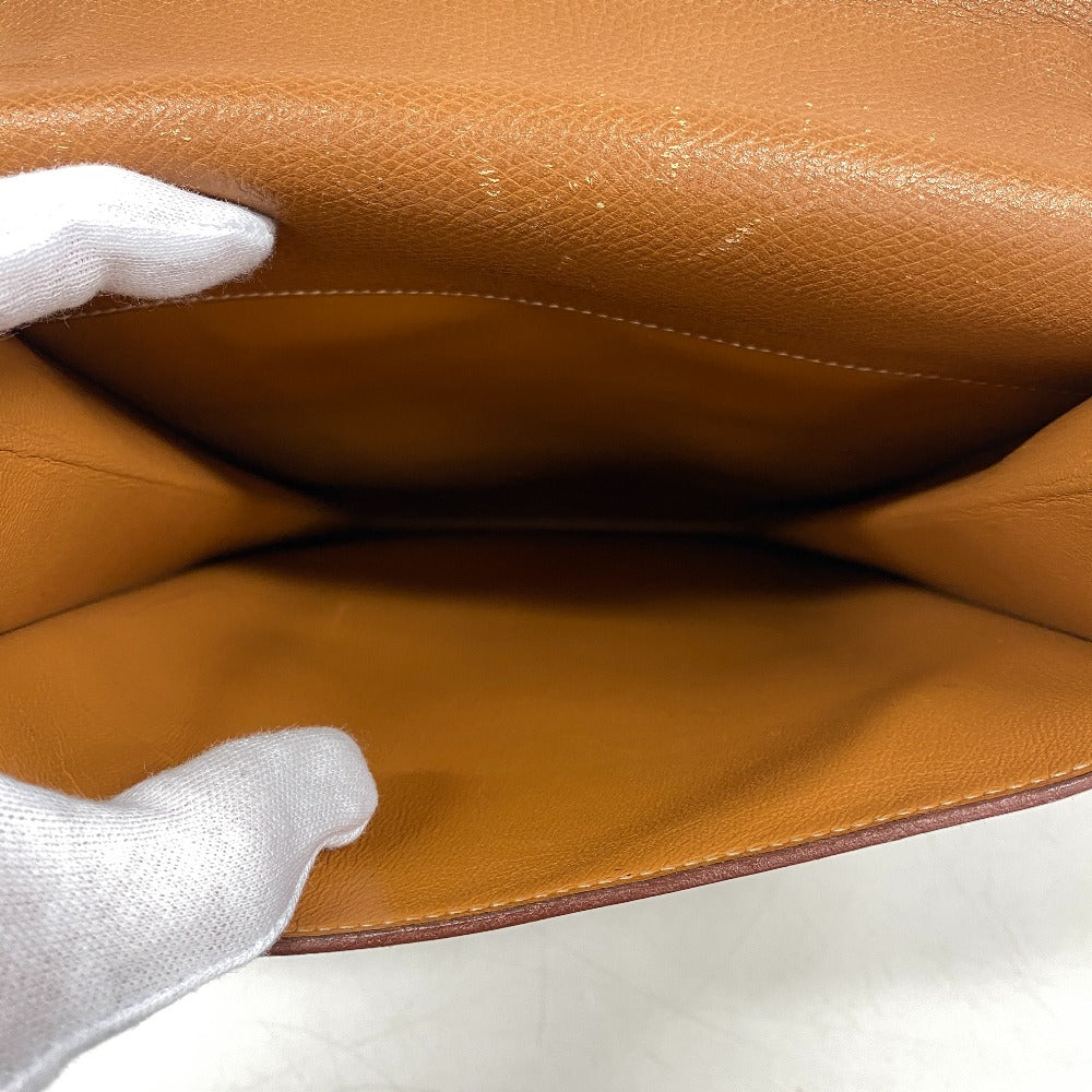 HERMES Shoulder Bag leather beige Sac Adepesh DPLG mens Used Authentic
