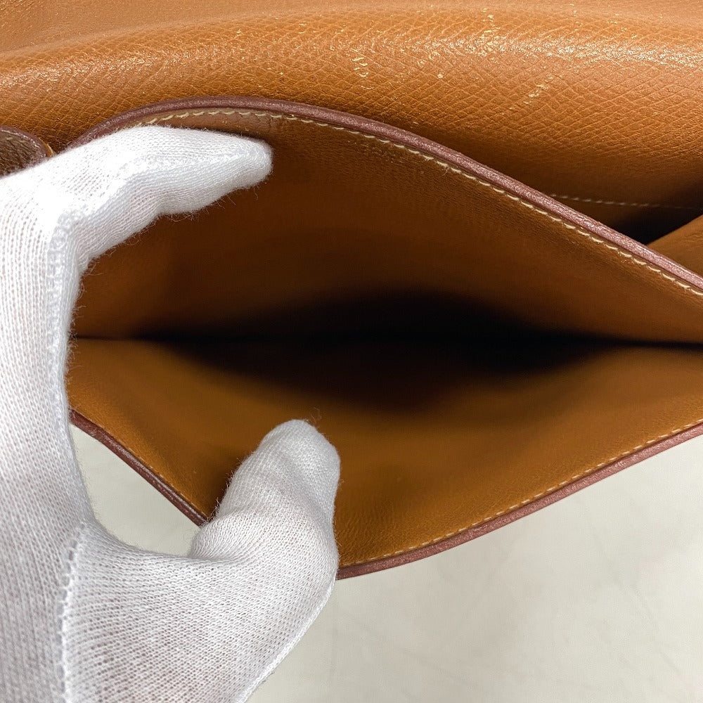 HERMES Shoulder Bag leather beige Sac Adepesh DPLG mens Used Authentic
