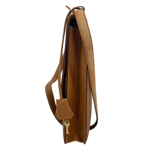 HERMES Shoulder Bag leather beige Sac Adepesh DPLG mens Used Authentic