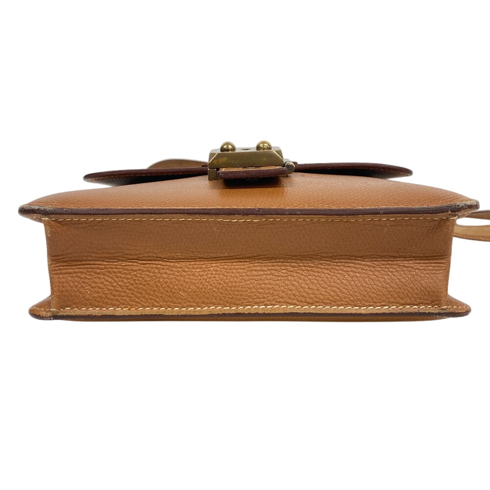 HERMES Shoulder Bag leather beige Sac Adepesh DPLG mens Used Authentic