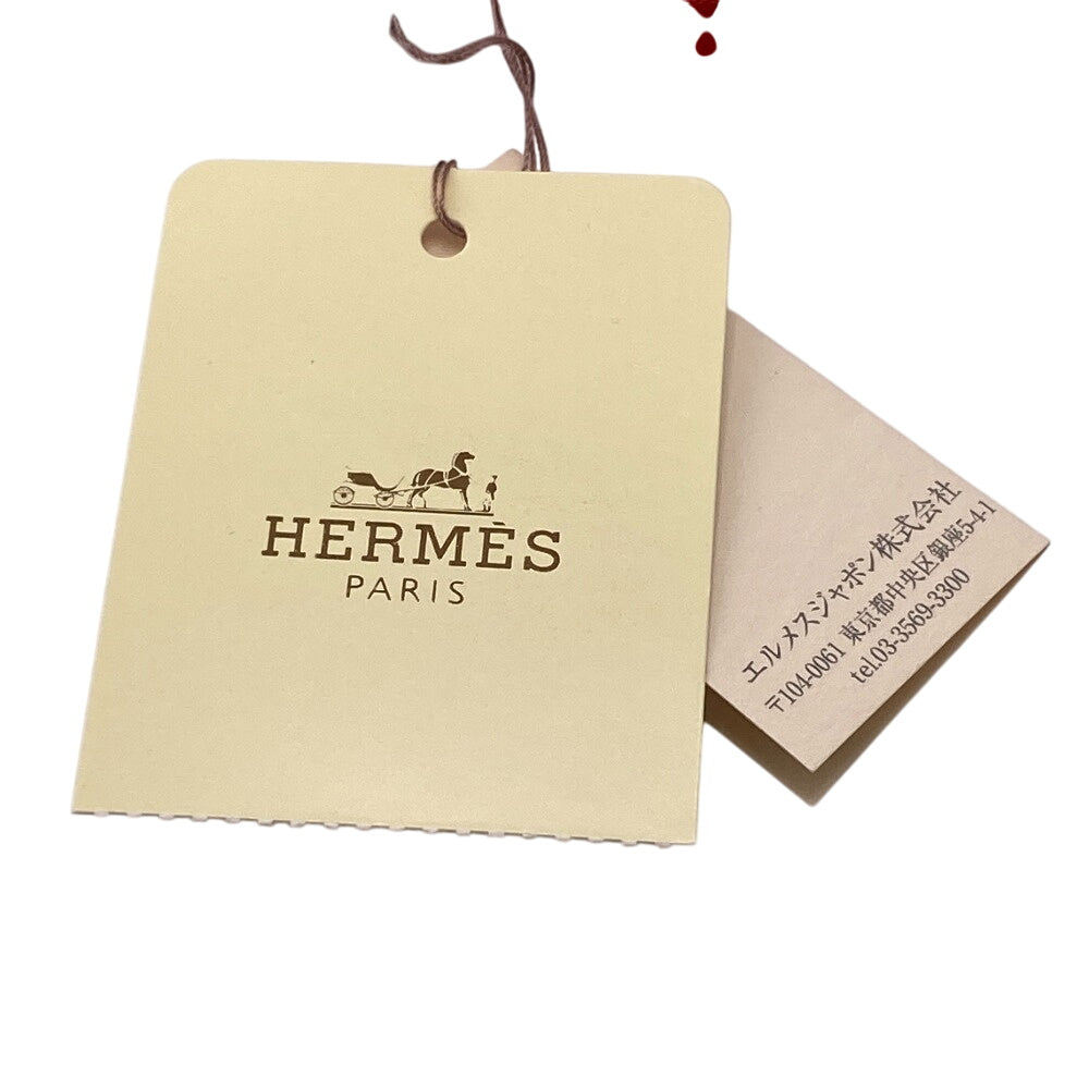 HERMES hair accessory silk Orange hair band Women Used Authentic
