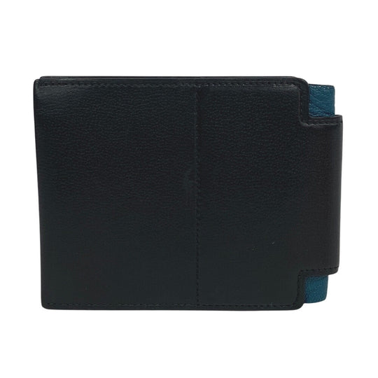 HERMES Bifold Wallet leather black Made in 2021 H Sport Compact mens Used Authentic
