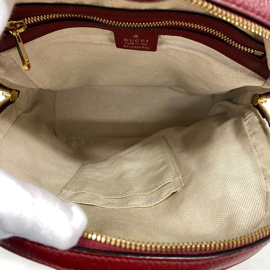 GUCCI Backpack 647816 PVC, Leather beige Mini GG Supreme Women Used Authentic