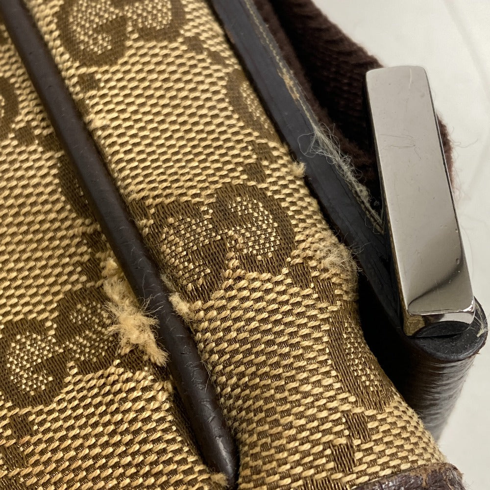 GUCCI Shoulder Bag GG canvas, leather Brown GG canvas Messenger unisex(Unisex) Used Authentic