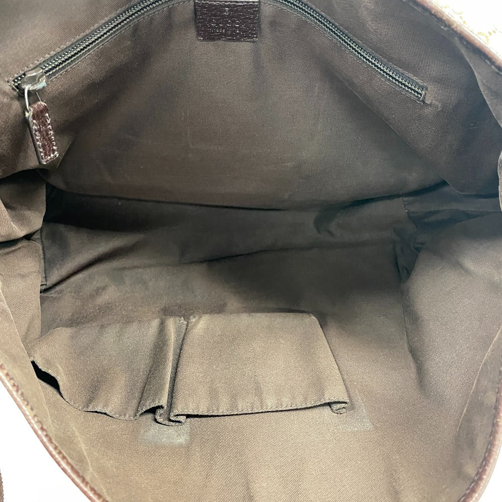 GUCCI Shoulder Bag GG canvas, leather Brown GG canvas Messenger unisex(Unisex) Used Authentic