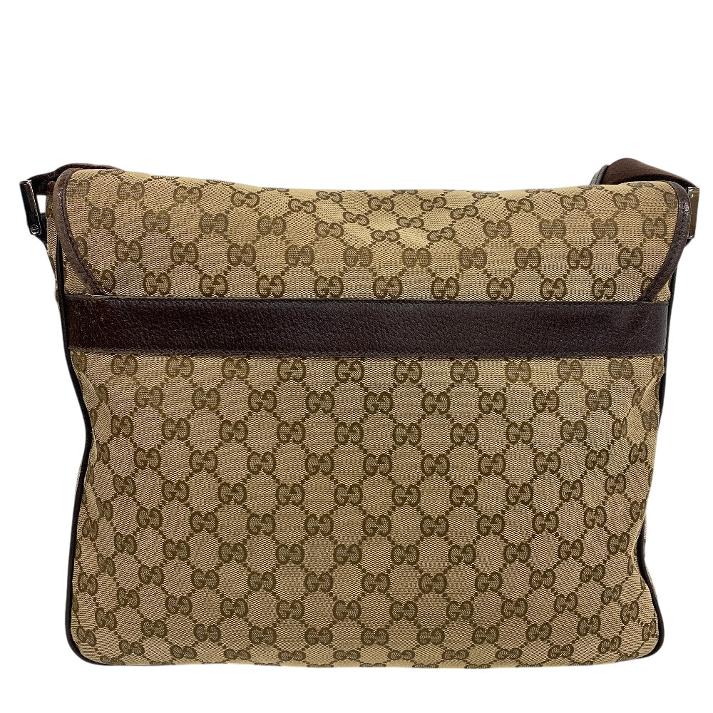 GUCCI Shoulder Bag GG canvas, leather Brown GG canvas Messenger unisex(Unisex) Used Authentic