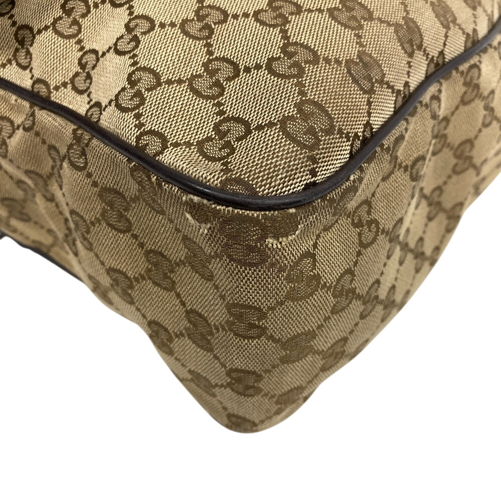 GUCCI Shoulder Bag GG canvas, leather Brown GG canvas Messenger unisex(Unisex) Used Authentic