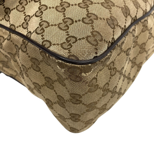 GUCCI Shoulder Bag GG canvas, leather Brown GG canvas Messenger unisex(Unisex) Used Authentic