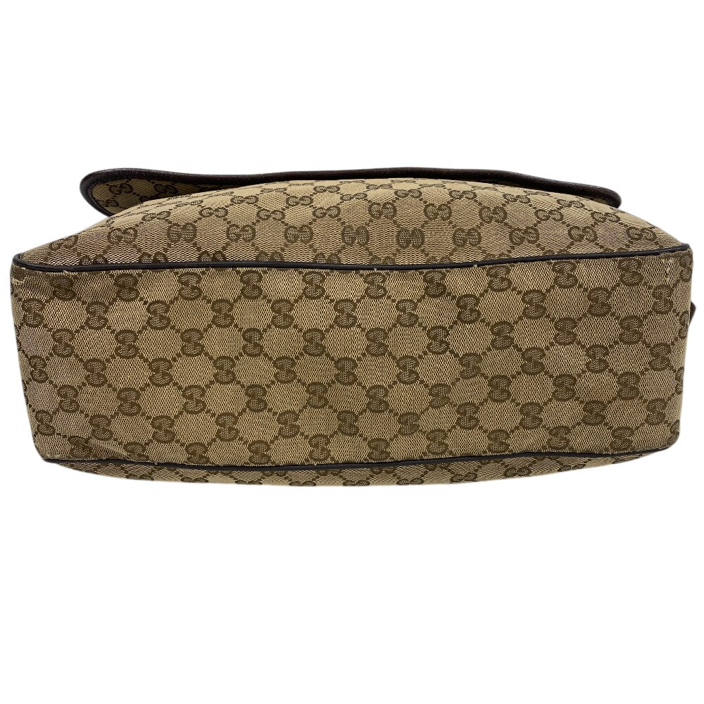 GUCCI Shoulder Bag GG canvas, leather Brown GG canvas Messenger unisex(Unisex) Used Authentic