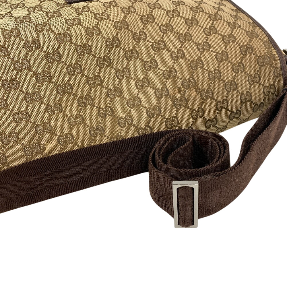 GUCCI Shoulder Bag GG canvas, leather Brown GG canvas Messenger unisex(Unisex) Used Authentic