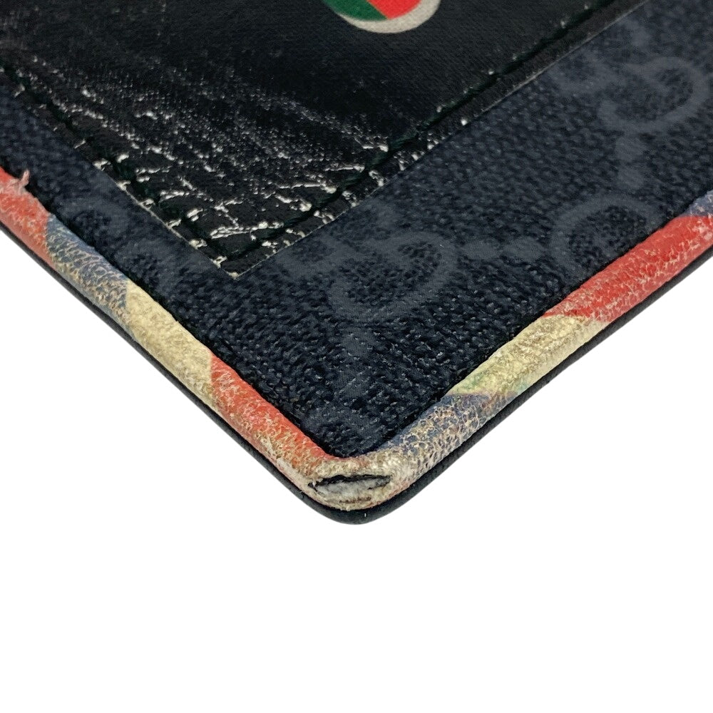 GUCCI Clutch bag PVC black GG Supreme unisex(Unisex) Used Authentic