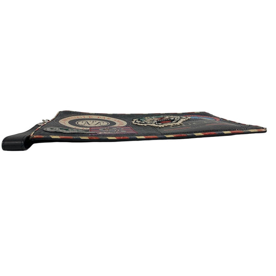 GUCCI Clutch bag PVC black GG Supreme unisex(Unisex) Used Authentic