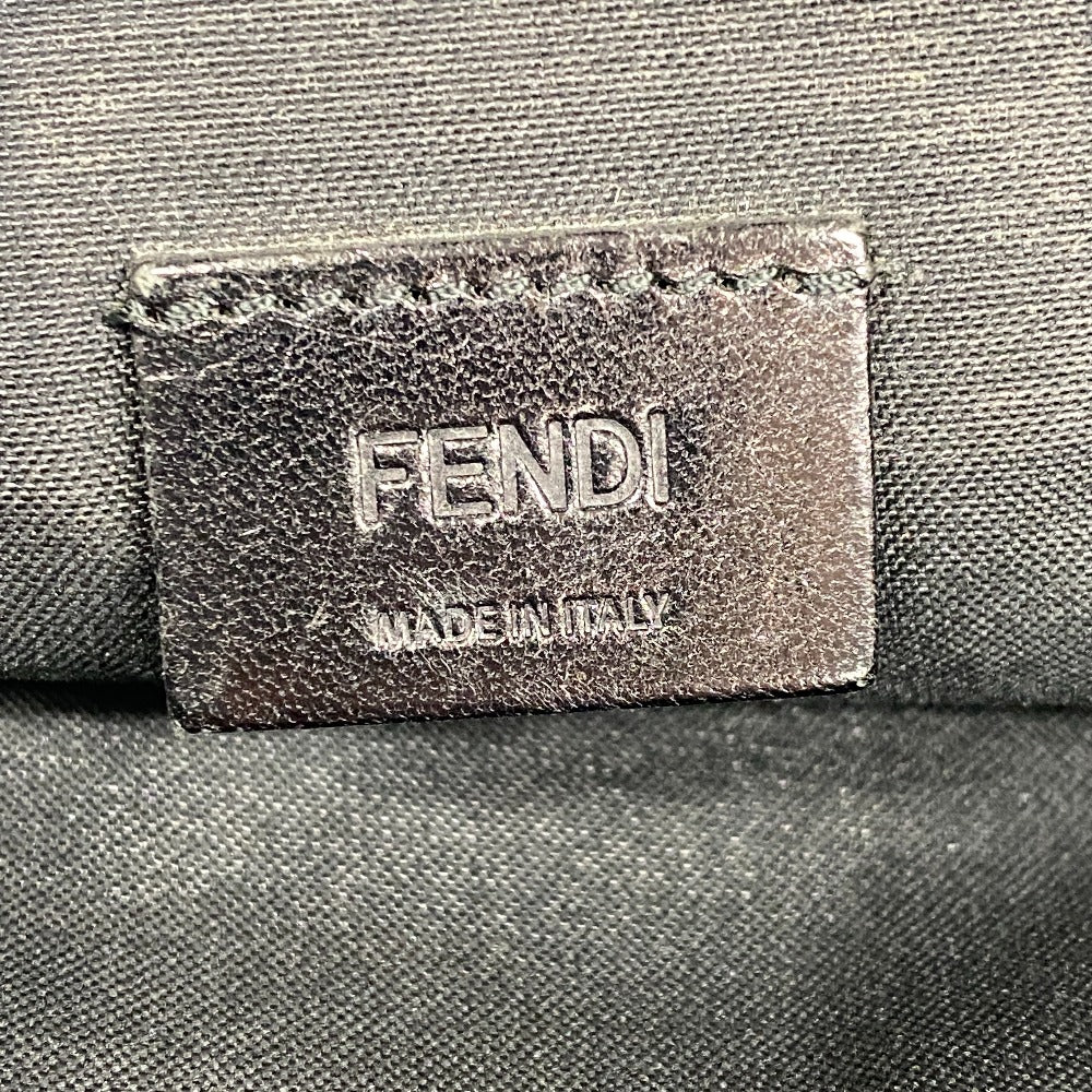 FENDI Clutch bag leather black monster mens Used Authentic