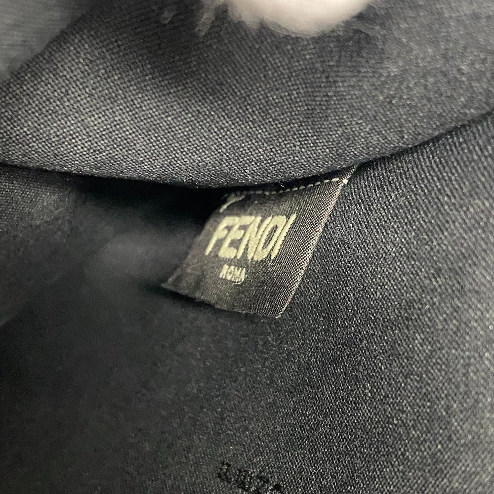 FENDI Clutch bag leather black monster mens Used Authentic