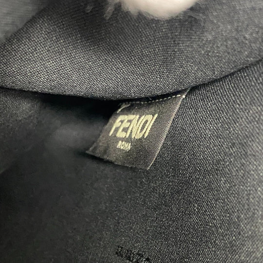 FENDI Clutch bag leather black monster mens Used Authentic