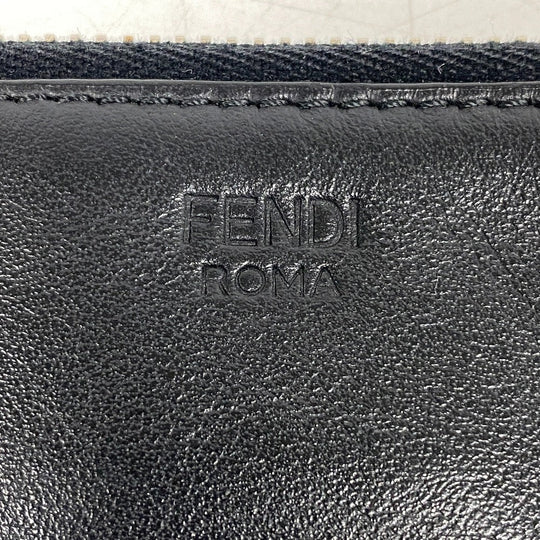 FENDI Clutch bag leather black monster mens Used Authentic