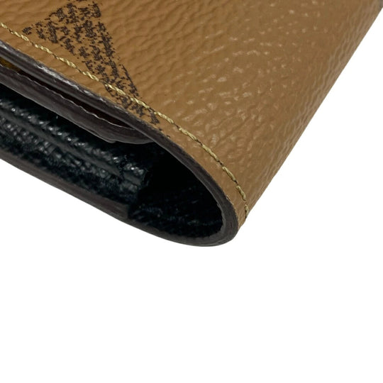 LOUIS VUITTON Long Wallet Purse M80726 leather Brown Monogram giant reverse Portofoy Yu Sarah Women Used Authentic