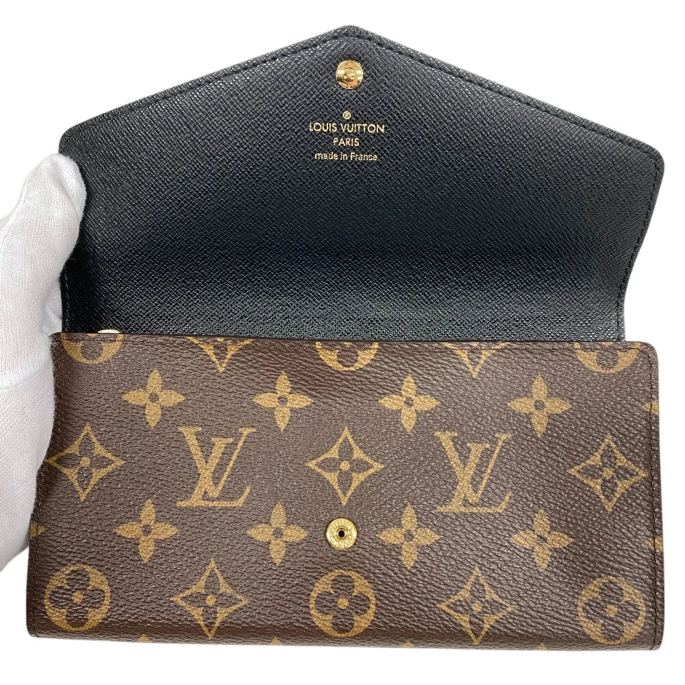 LOUIS VUITTON Long Wallet Purse M80726 leather Brown Monogram giant reverse Portofoy Yu Sarah Women Used Authentic