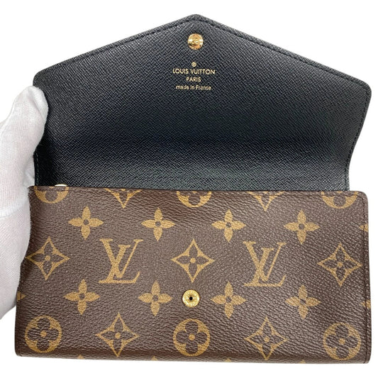LOUIS VUITTON Long Wallet Purse M80726 leather Brown Monogram giant reverse Portofoy Yu Sarah Women Used Authentic