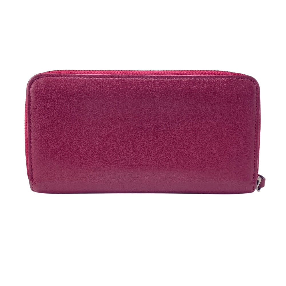 LOUIS VUITTON Long Wallet Purse leather wine-red LV Logo Rock Me Zippy Women Used Authentic