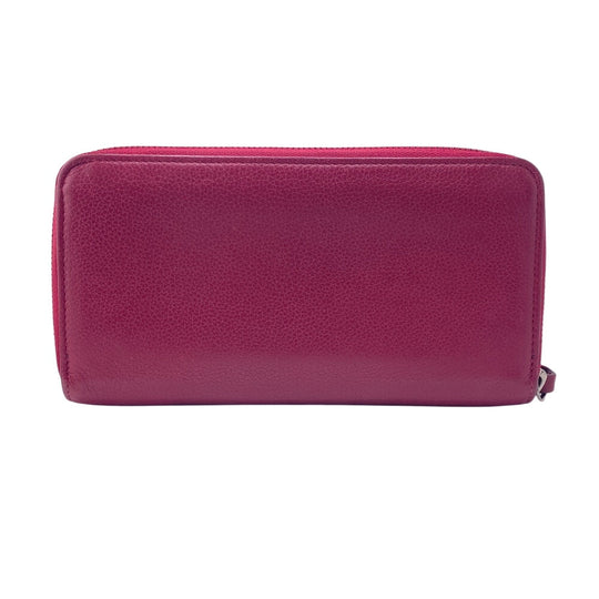 LOUIS VUITTON Long Wallet Purse leather wine-red LV Logo Rock Me Zippy Women Used Authentic