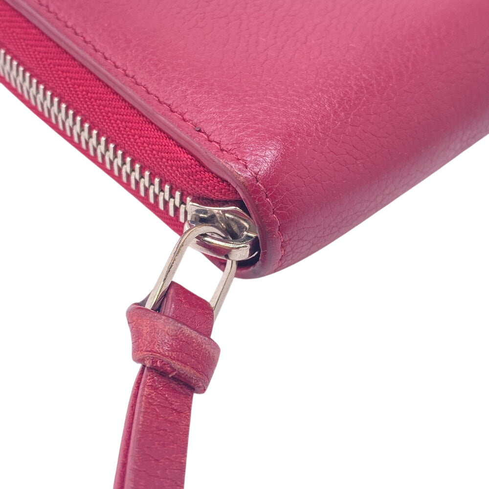 LOUIS VUITTON Long Wallet Purse leather wine-red LV Logo Rock Me Zippy Women Used Authentic