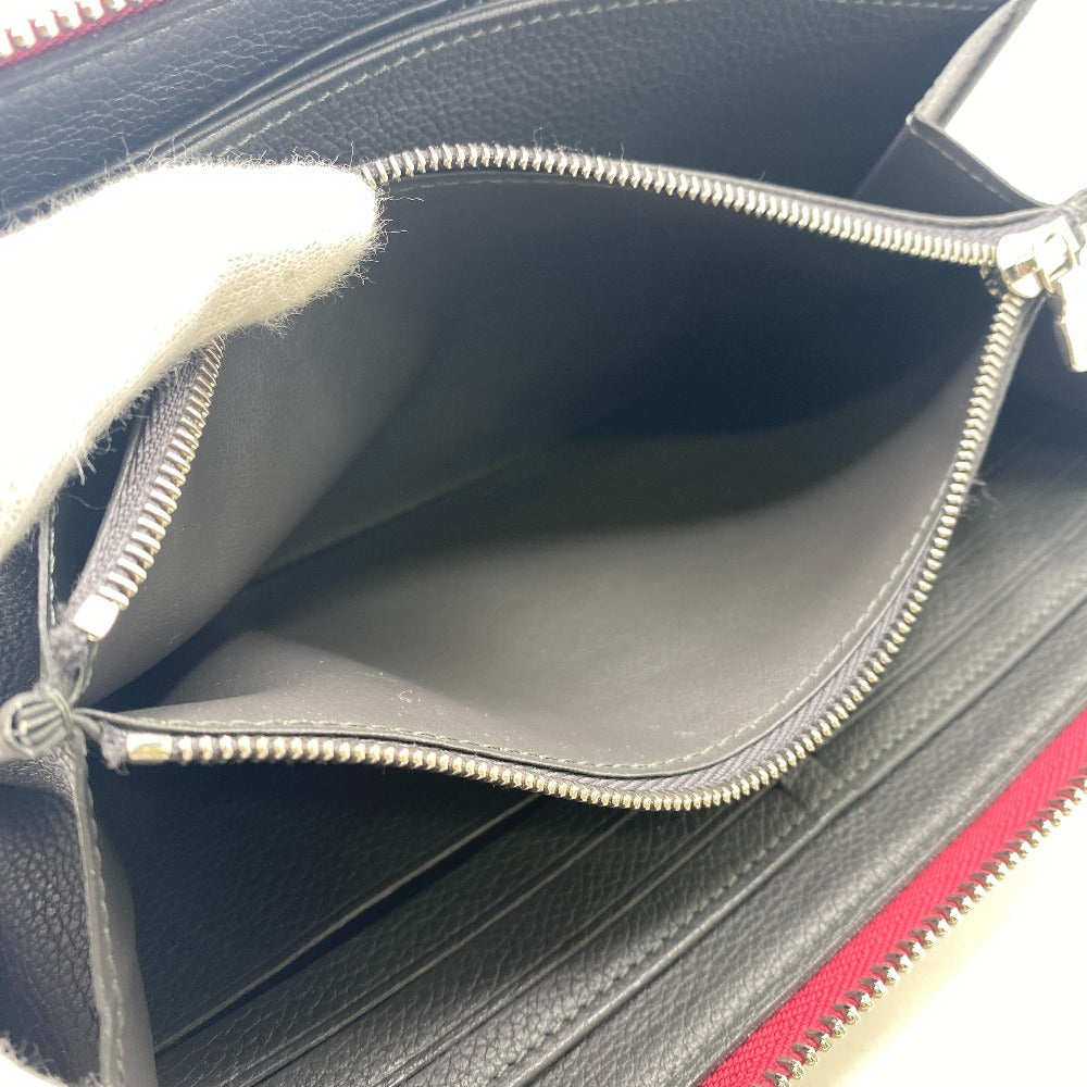 LOUIS VUITTON Long Wallet Purse leather wine-red LV Logo Rock Me Zippy Women Used Authentic