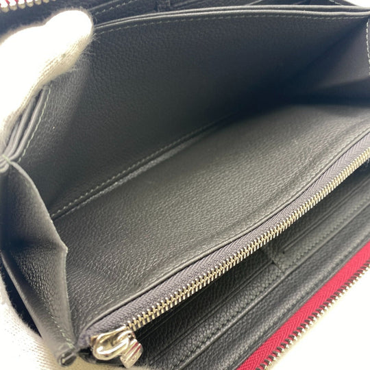 LOUIS VUITTON Long Wallet Purse leather wine-red LV Logo Rock Me Zippy Women Used Authentic