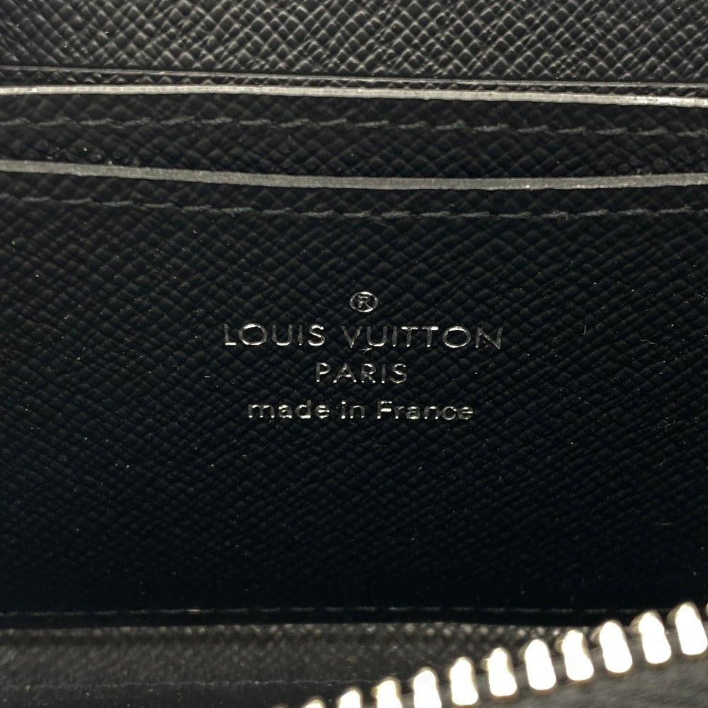LOUIS VUITTON Coin case M81662 leather black Monogram Eclipse Zip around purse mens Used Authentic