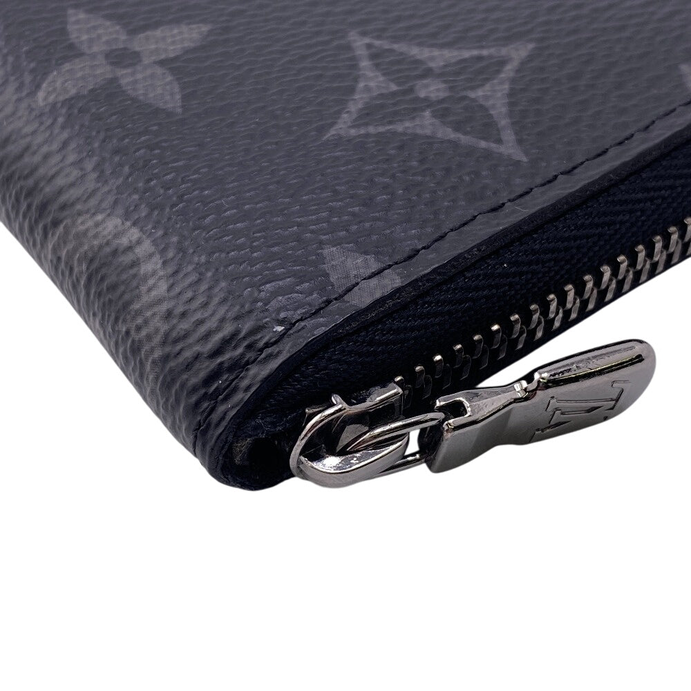 LOUIS VUITTON Coin case M81662 leather black Monogram Eclipse Zip around purse mens Used Authentic