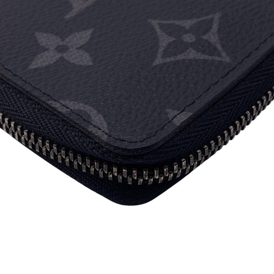 LOUIS VUITTON Coin case M81662 leather black Monogram Eclipse Zip around purse mens Used Authentic