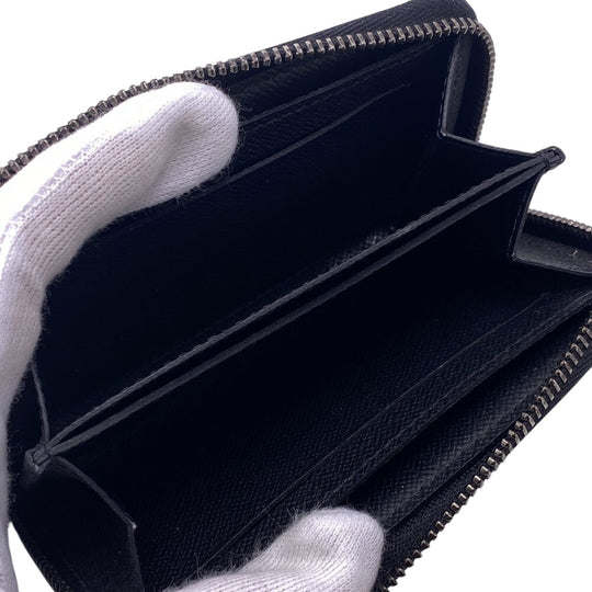 LOUIS VUITTON Coin case M81662 leather black Monogram Eclipse Zip around purse mens Used Authentic