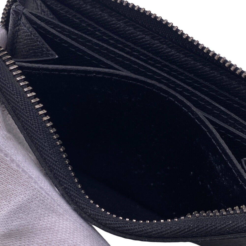 LOUIS VUITTON Coin case M81662 leather black Monogram Eclipse Zip around purse mens Used Authentic