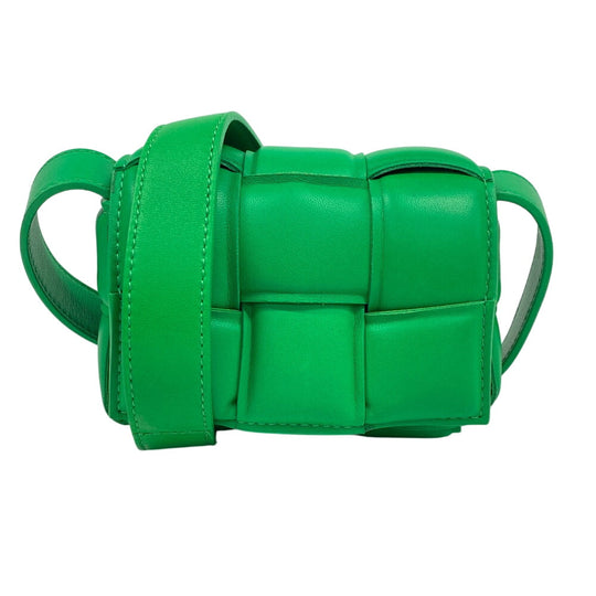 BOTTEGAVENETA Shoulder Bag leather green cassette Women Used Authentic