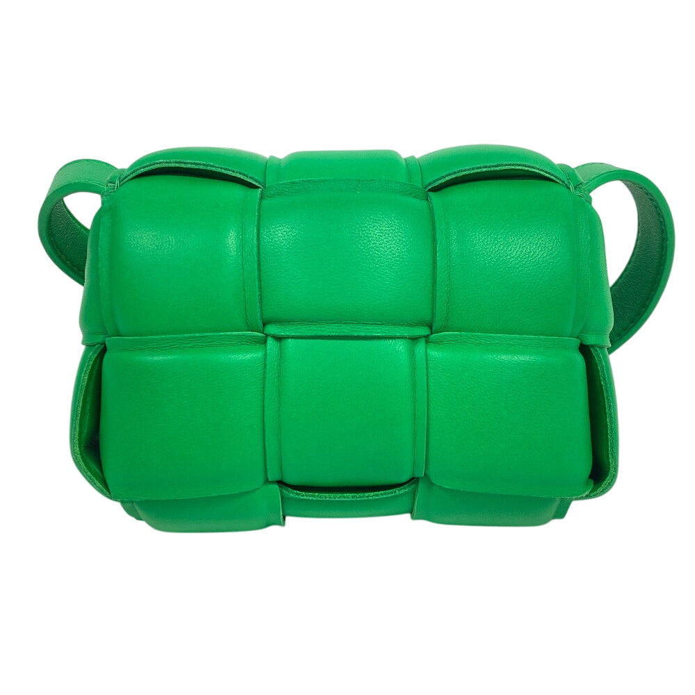 BOTTEGAVENETA Shoulder Bag leather green cassette Women Used Authentic