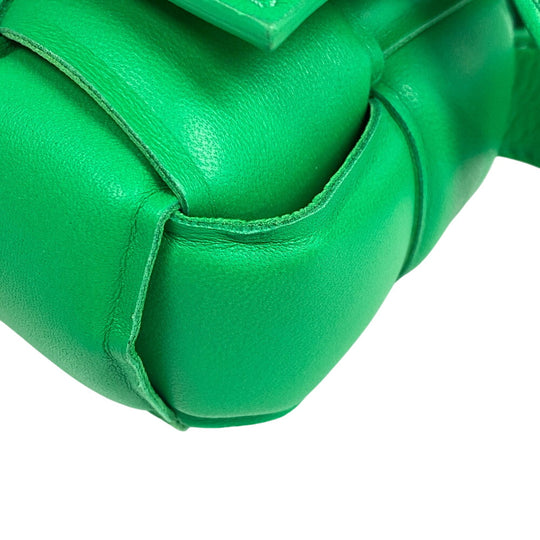 BOTTEGAVENETA Shoulder Bag leather green cassette Women Used Authentic