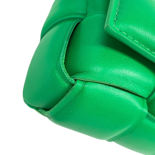 BOTTEGAVENETA Shoulder Bag leather green cassette Women Used Authentic