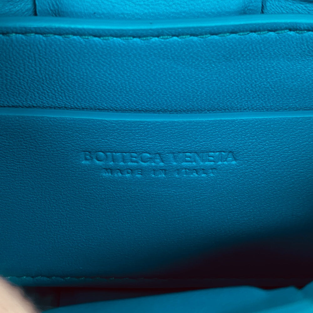 BOTTEGAVENETA Shoulder Bag 716648 leather blue cassette Candy Patted Women Used Authentic