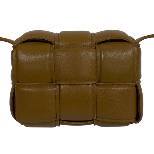 BOTTEGAVENETA Shoulder Bag 716648 leather beige cassette Candy Padded Women Used Authentic