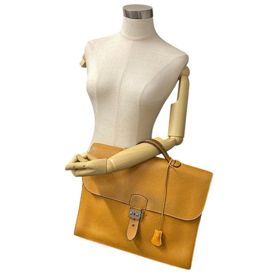 HERMES Business bag Fjord natural Sac Adepeche 38 mens Used Authentic