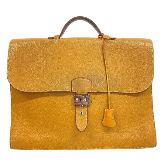 HERMES Business bag Fjord natural Sac Adepeche 38 mens Used Authentic