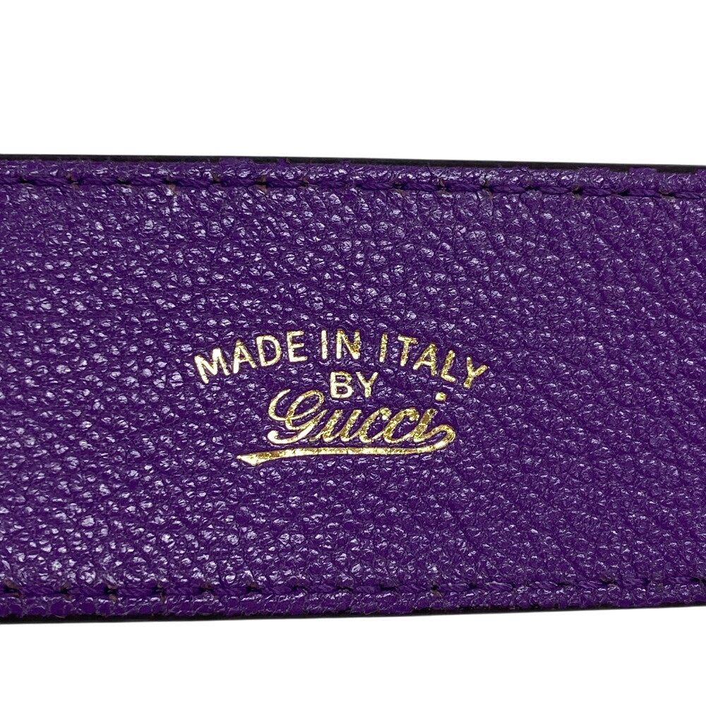 GUCCI Handbag 739076 leather purple GG Marmont Aphrodite Small Women Used Authentic