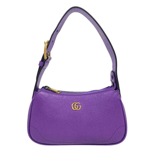 GUCCI Handbag 739076 leather purple GG Marmont Aphrodite Small Women Used Authentic