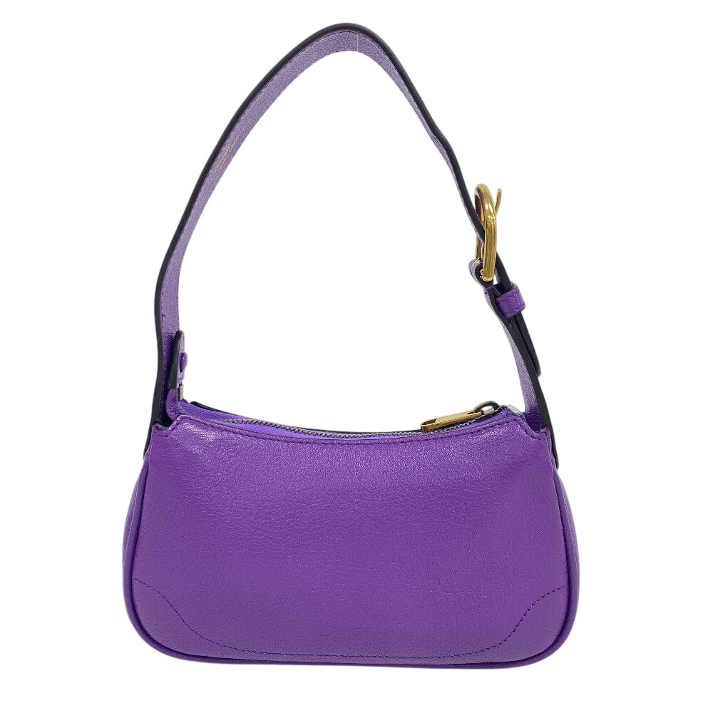 GUCCI Handbag 739076 leather purple GG Marmont Aphrodite Small Women Used Authentic