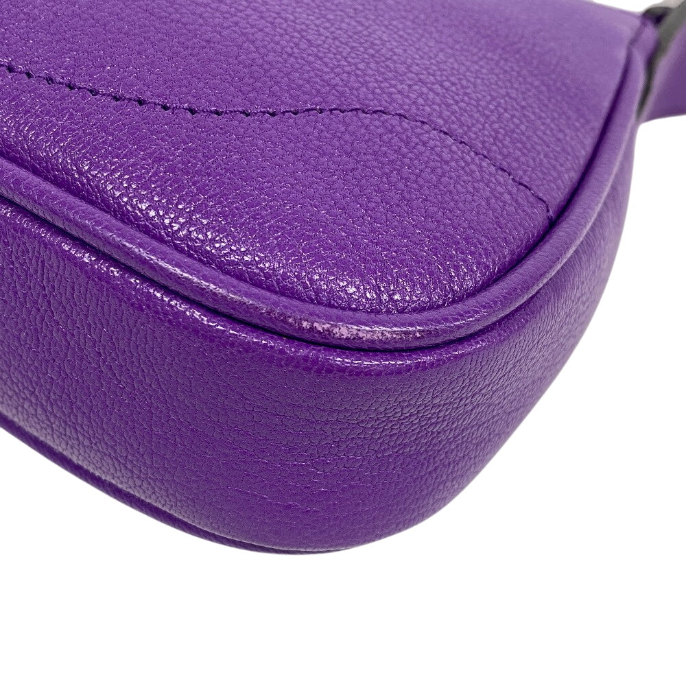 GUCCI Handbag 739076 leather purple GG Marmont Aphrodite Small Women Used Authentic