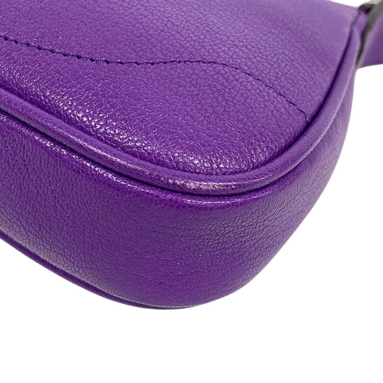 GUCCI Handbag 739076 leather purple GG Marmont Aphrodite Small Women Used Authentic