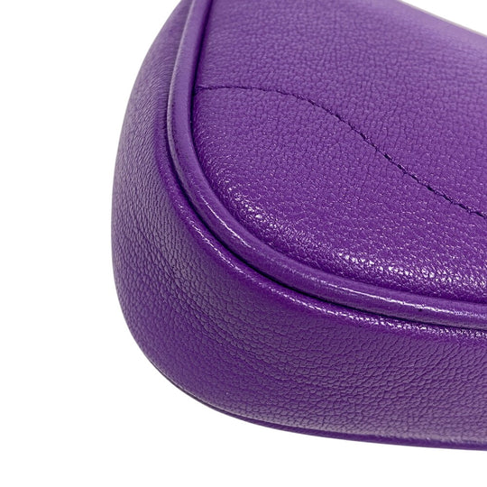 GUCCI Handbag 739076 leather purple GG Marmont Aphrodite Small Women Used Authentic